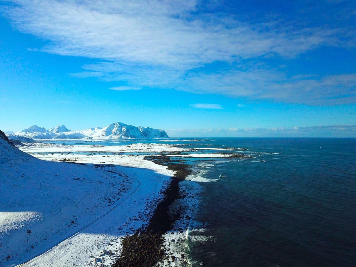 Midnight Sun View Lofoten Leknes Bagian luar foto