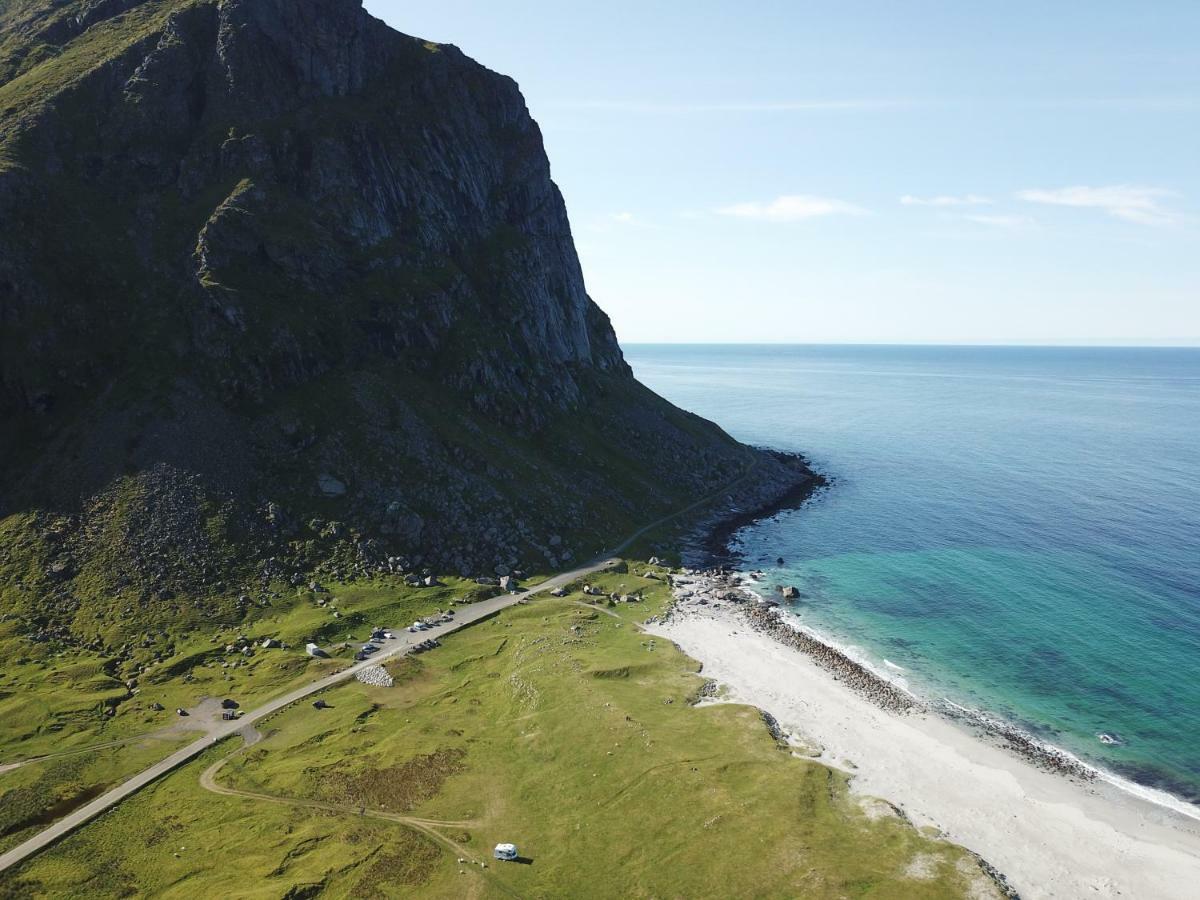 Midnight Sun View Lofoten Leknes Bagian luar foto