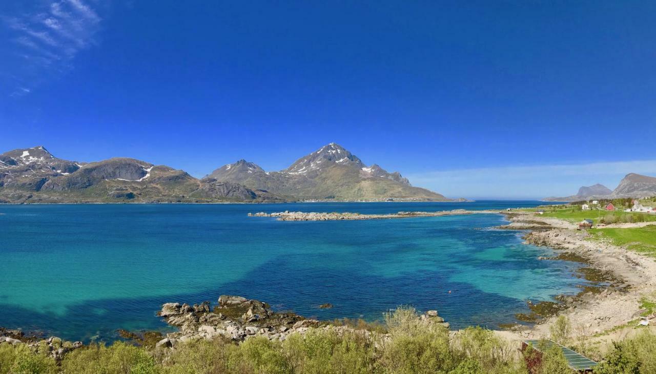 Midnight Sun View Lofoten Leknes Bagian luar foto