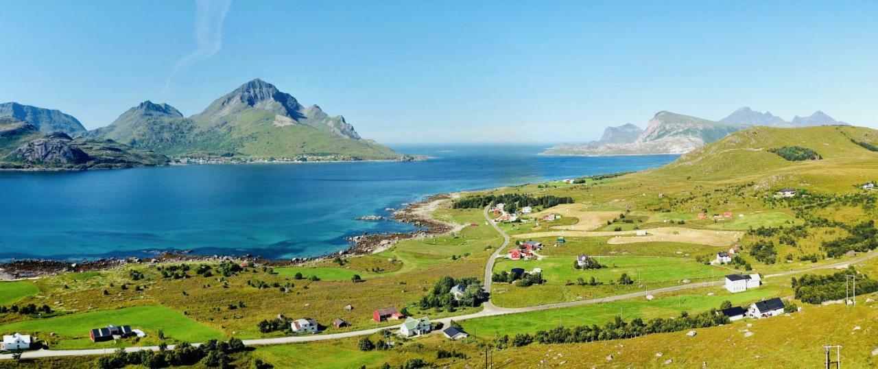 Midnight Sun View Lofoten Leknes Bagian luar foto